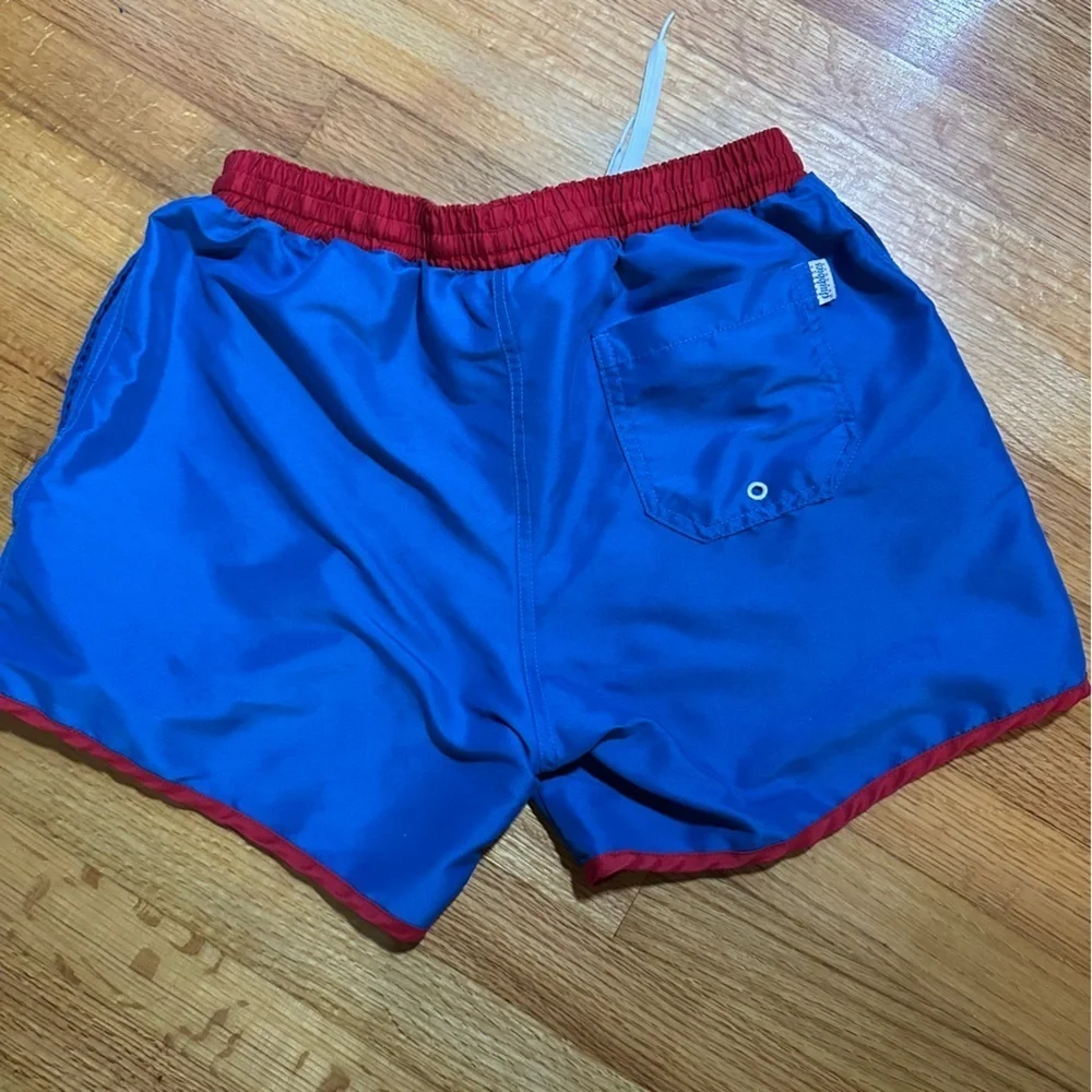 Chubbies Mens Swim Shorts Medium Blue Red No Lining Made in USA Patriotic (f6